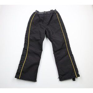 Vintage 70s John Deere Small Distressed Insulated Winter Snow Pants Black USA